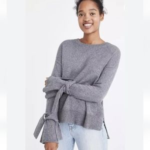 Madewell Tie-Cuff Pullover Sweater